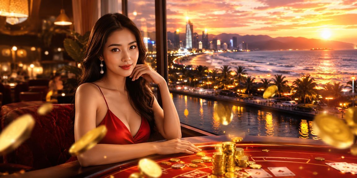 Khung cảnh quán cà phê tại Đà Nẵng với người chơi baccarat